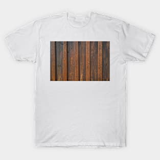 Rustic weathered barn wood background. T-Shirt